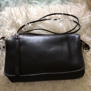 Coach Black Leather Bonnie Cashin Shoulder Bag